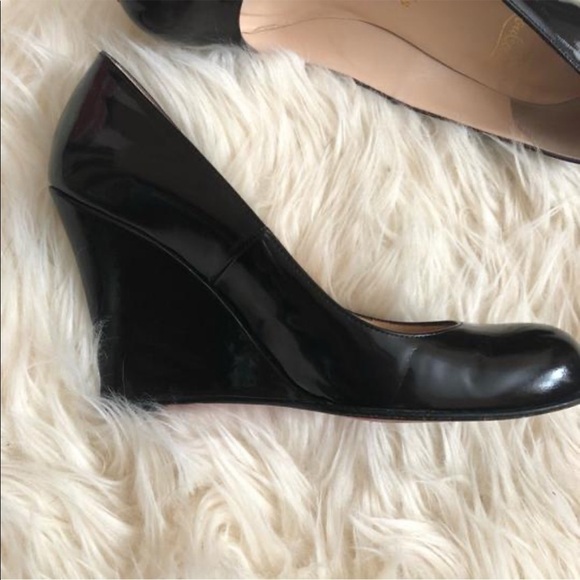 Christian Louboutin Patent Leather Wedge Heels - Picture 6 of 12